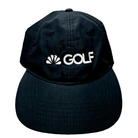 Taylor Made NBC Golf Hat Peacock Logo Cap Adjustable Hook Loop Black Unused EXC! - Picture 1 of 11